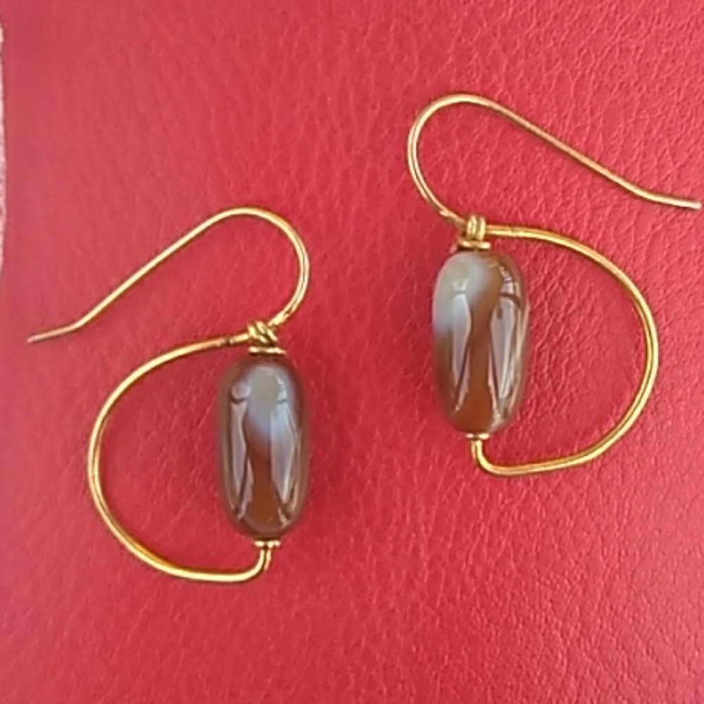 Earrings 💟 artisan Stone pierced